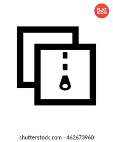 Copy archive Icon Flat Style Isolated Vector Illustration