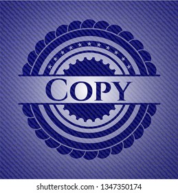Copy badge with jean texture