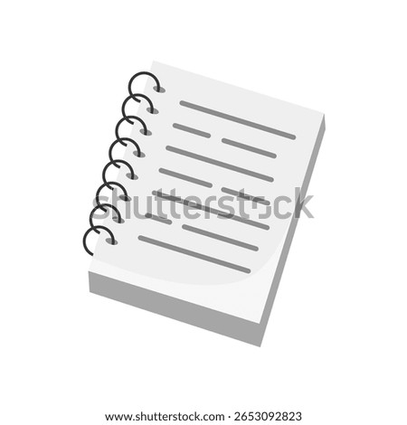 Copy book, note book icon isolated on white background. Spiral notebook. Vector. Back to school. Office supplies