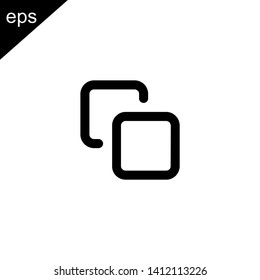copy button icon line outline design vector symbol