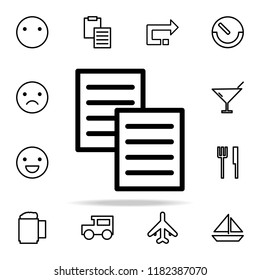 copy character icon. web icons universal set for web and mobile on white background