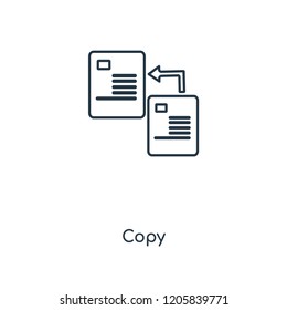 Copy concept line icon. Linear Copy concept outline symbol design. This simple element illustration can be used for web and mobile UI/UX.