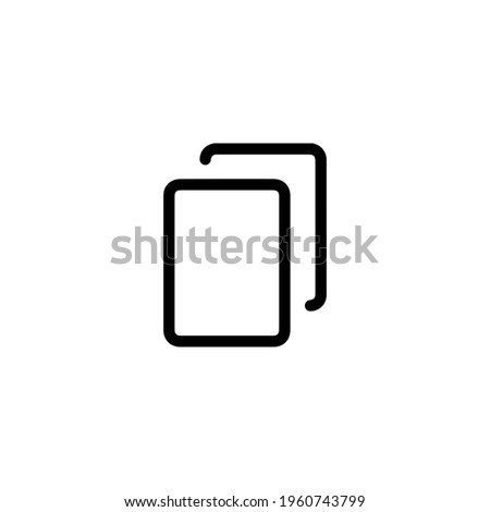 Copy content vector icon. Document Icon isolated on white background. Copy file,document symbol. Flat vector sign isolated on white background.