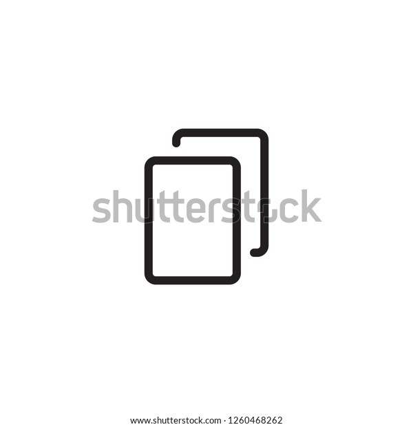 Copy content vector icon. Document Icon\
isolated on white background. Copy file,document symbol. Flat\
vector sign isolated on white\
background.