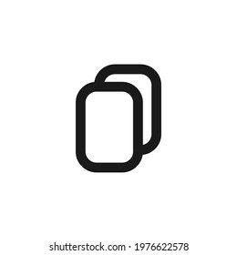 Copy content vector icon. Copy file, document symbol. Copy button for web and mobile UI design.