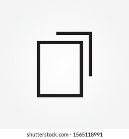 Copy content vector icon. Copy file,document symbol. Flat vector sign isolated on white background.