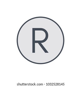 Copy copyright mark registred restriction right icon. Vector illustration