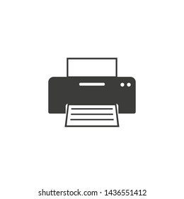 Copy, device, printer icon. Vector illustration, flat design.