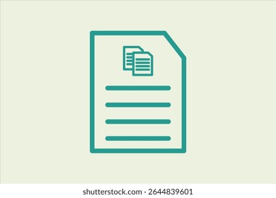 Copy Document icon. icon related to UI elements. suitable for web site, app, user interfaces,element, printable etc. line icon style. simple vector design editable