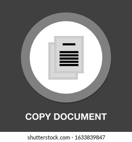 Copy document icon - web page symbol - office file format
