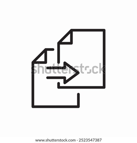 copy document sharing icon sign vector
