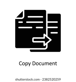 Copy Document vector  Solid Design illustration. Symbol on White background EPS 10 File 