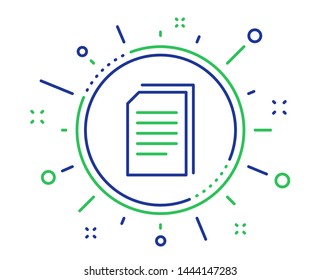 Copy Documents line icon. Copying Files sign. Paper page concept symbol. Quality design elements. Technology copy files button. Editable stroke. Vector