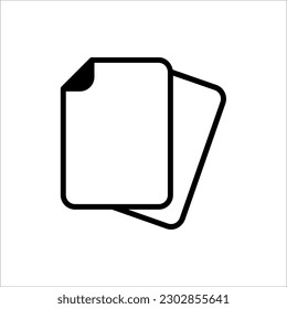 Copy or duplicate content icon in line style design for website design, app, UI. vector illustration on white background