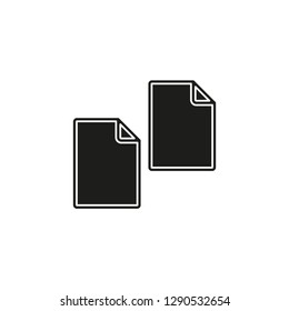Copy or Duplicate document icon - web page symbol - office file format