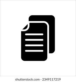 Copy or duplicate file icon in line style design for website design, app, UI. vector illustration on white background