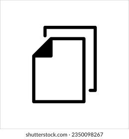 Copiar o duplicar icono de archivo en el diseño de estilo de línea para el diseño de sitios web, aplicación, interfaz de usuario. ilustración vectorial sobre fondo blanco