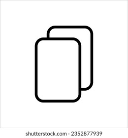 Copiar o duplicar icono de archivo en el diseño de estilo de línea para el diseño de sitios web, aplicación, interfaz de usuario. ilustración vectorial sobre fondo blanco