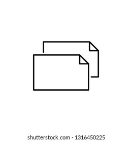 copy duplicate file outline icon. Signs and symbols can be used for web, logo, mobile app, UI, UX