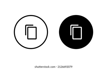 Copy, Duplicate Icon Vector in Circle Line