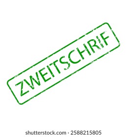 Cópia ou duplicação do carimbo burocracia alemã zweitschrift, vetor de aprovação de instituição de documento oficial, selo certificado e papelada legal, certificação administrativa