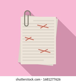 Copy editor icon. Flat illustration of copy editor vector icon for web design