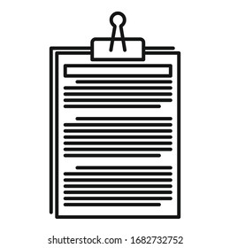 Copy editor icon. Outline copy editor vector icon for web design isolated on white background