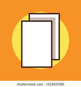 Copy file Icon Design Cartoon Style Suitable eb Landing Page, Banner, Flyer, Sticker, Wallpaper, Background