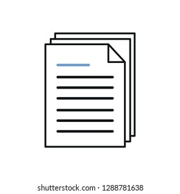 copy file icon, document Icon Vector Illustration on the white background. - Vector