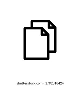 Copy file icon. Documents Symbol vector on white background.