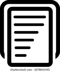 Copy file icon. Duplicate document symbol.
