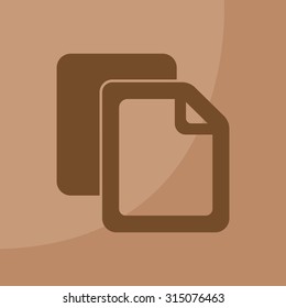 Copy file icon. Duplicate document symbol