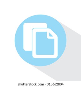 Copy file icon. Duplicate document symbol