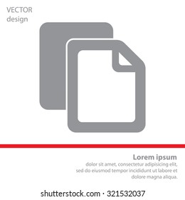 Copy file icon. Duplicate document symbol