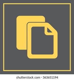 Copy file icon. Duplicate document symbol