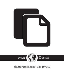 Copy file icon. Duplicate document symbol