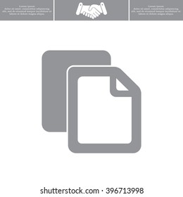 Copy file icon. Duplicate document symbol