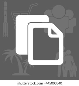 Copy file icon. Duplicate document symbol