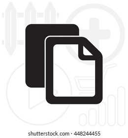 Copy file icon. Duplicate document symbol