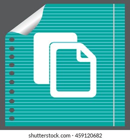Copy file icon. Duplicate document symbol