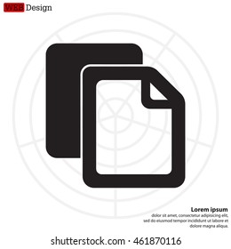 Copy file icon. Duplicate document symbol