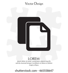 Copy file icon. Duplicate document symbol