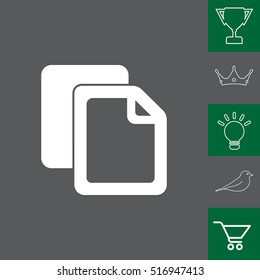 Copy file icon. Duplicate document symbol