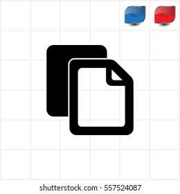 Copy file icon. Duplicate document symbol