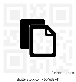 Copy file icon. Duplicate document symbol