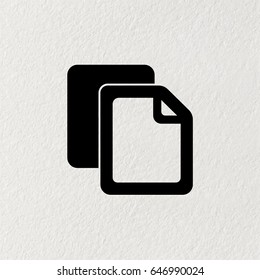 Copy file icon. Duplicate document symbol