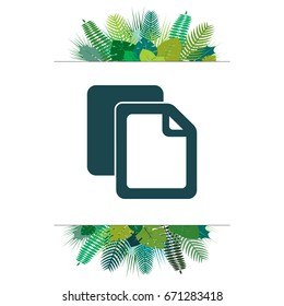 Copy file icon. Duplicate document symbol
