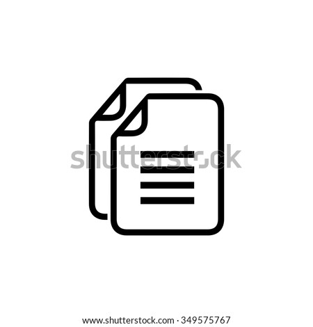Copy file icon. Duplicate document symbol.