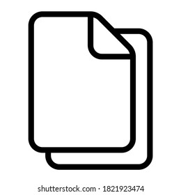 copy file icon with outline style. Suitable for website design, logo, app, ui, etc.