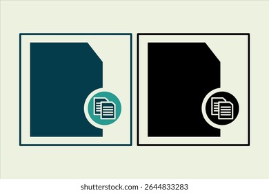 Copy File icon. icon related to UI elements. suitable for web site, app, user interfaces,element, printable etc. solid icon style. simple vector design editable